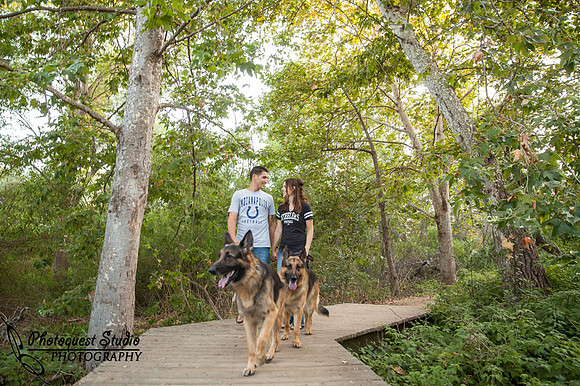 Temecula Wedding Photographer captured romantic outdoor Engagement photos with dog by Natural Light in Fallbrook, San Diego