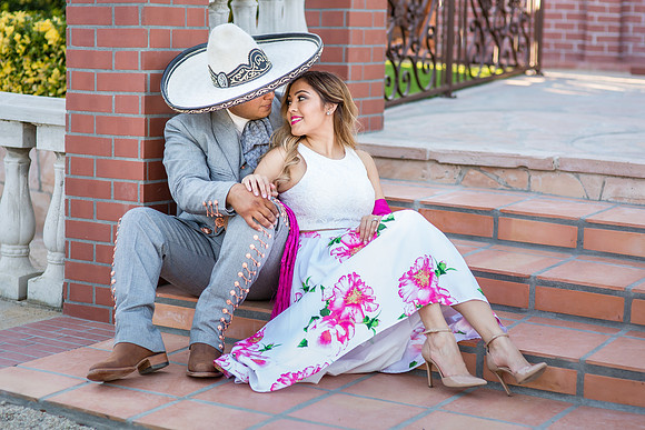 Engagement Photo by Menifee, Temecula, Fallbrook Wedding Photographer at Rancho R Los Agaves, Alfi and Angel