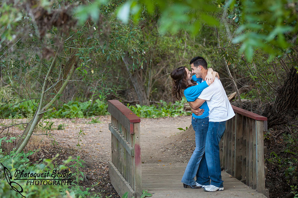 Temecula Wedding Photographer captured romantic outdoor Engagement photos with dog by Natural Light in Fallbrook, San Diego