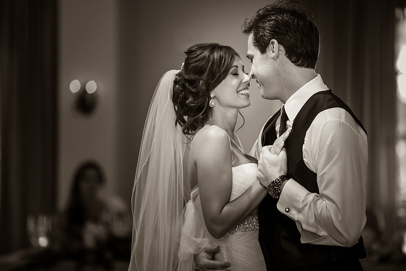 The lovely first dance moment of the Bride and Groom at Ponte Winery Wedding, Temecula Winery Wedding Photography by Temecula Wedding Photographers of Photoquest Studio, Photography