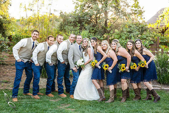 Wedding party at Longshadow Ranch Winery by Temecula Wedding Photographer