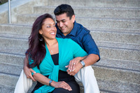 San Diego Convention Center, Gaslamp District , Downtown Engagement Photo - Synthia & Mike
