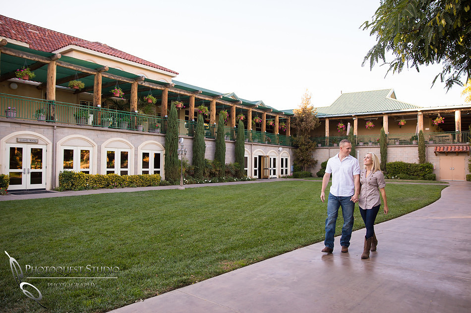 Engagement photo at South Coast Winery, California by Temecula Wedding Photography