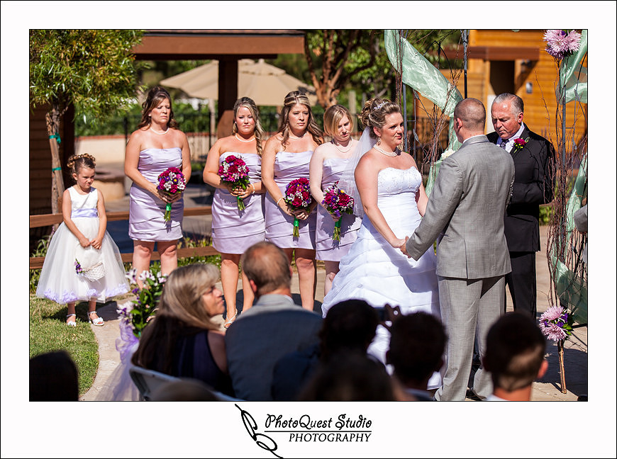 Longshadow Ranch Wedding Photography, Temecula Vineyard and Winery Wedding Photographer - PhotoQuest Studio, the bride looking at the groom