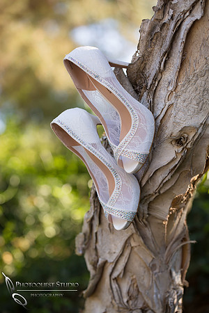 Wedding shoes on a tree by Wedding Photographer in Temecula