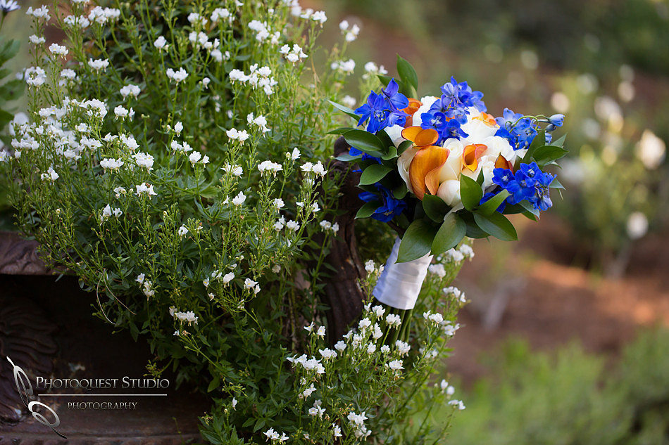 Blue Bouquet by Temecula Wedding Photographer