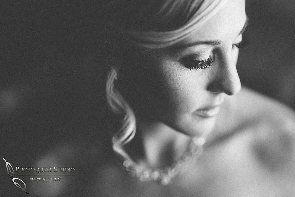 Beautiful Bride head shot at Pala Mesa Resort Wedding by Photographer of Photoquest Studio