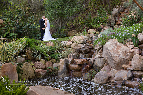 Bride and Groom with nature - Wedding Photograher in Fallbrook by Temecula Wedding Photographers