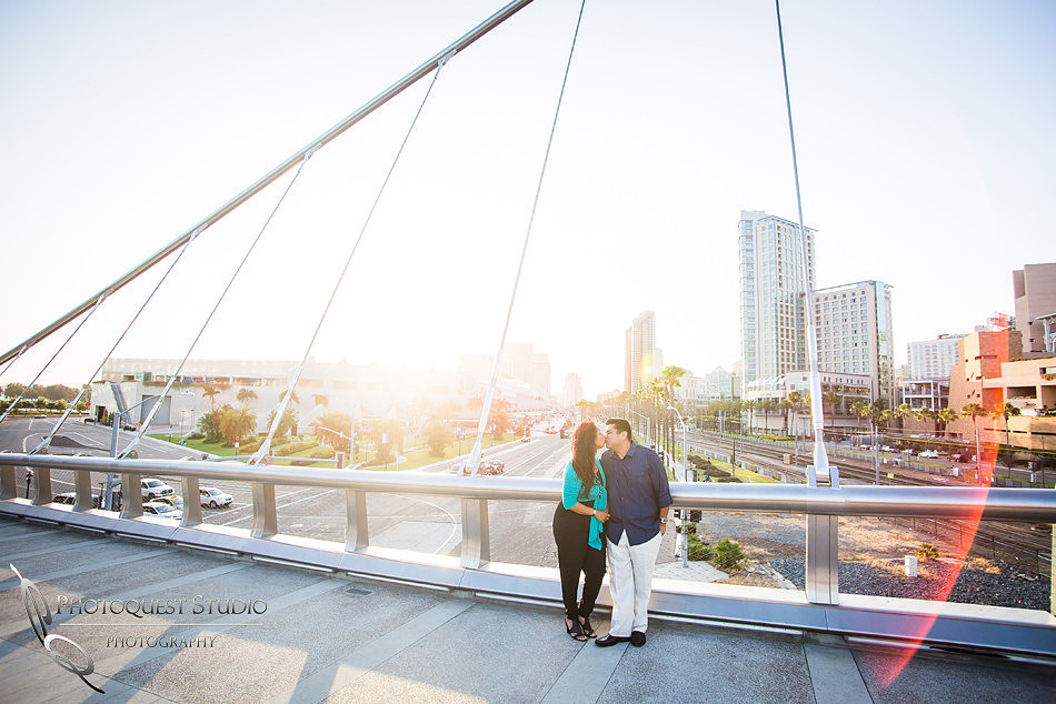 San Diego Convention Center, Gaslamp District Engagement Photo - Synthia & Mike