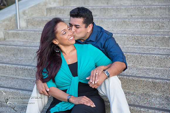 San Diego Convention Center, Gaslamp District Engagement Photo - Synthia & Mike