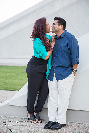 San Diego Convention Center, Gaslamp District Engagement Photo - Synthia & Mike