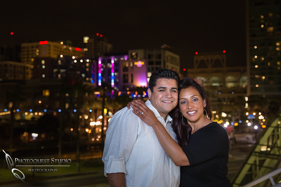 San Diego Convention Center, Gaslamp District Engagement Photo - Synthia & Mike