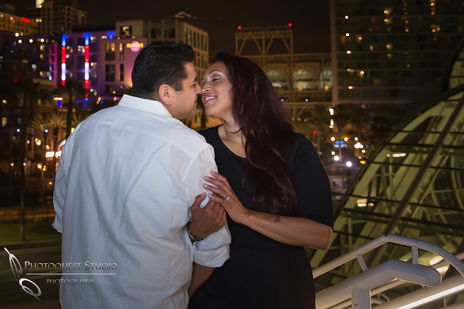San Diego Convention Center, Gaslamp District Engagement Photo - Synthia & Mike
