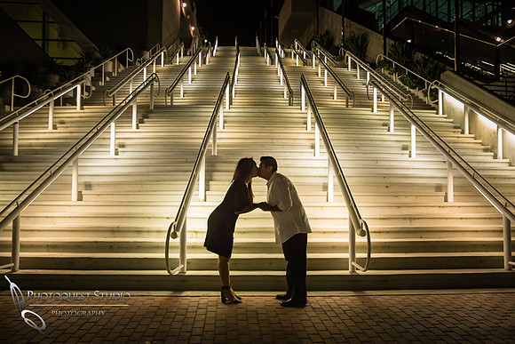 San Diego Convention Center, Gaslamp District Engagement Photo - Synthia & Mike (65)