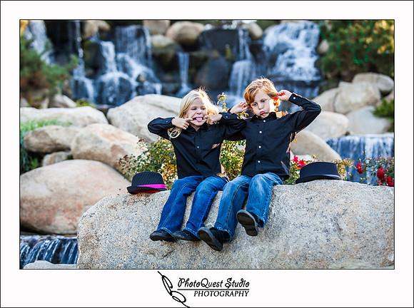 Family Photography at Redhawk Waterfall in Temecula