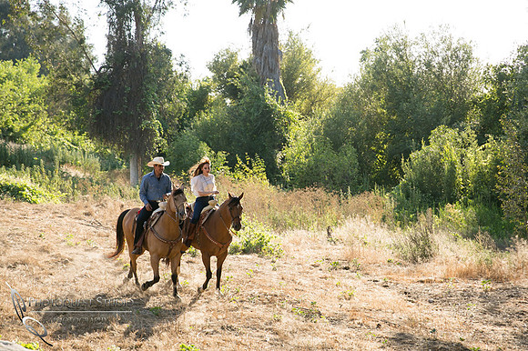 Engagement Photo with Horses by Temecula Wedding Photographer