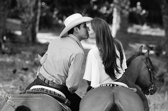 Fairmount Park, Mission Inn, Riverside Downtown, California Engagement Photo with Horses by Temecula Wedding Photographer