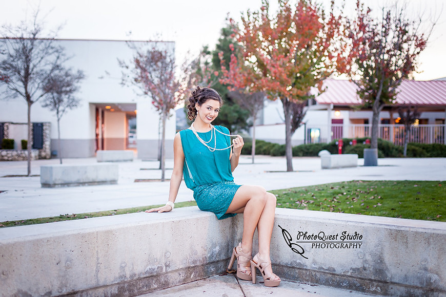 High School Senior photos session of beautiful Latina Teen from Menifee, California - Miss Isabel Donadio.  Location: Paloma Valley High School, Menifee, CA.  Photography: PhotoQuest Studio - Menifee Wedding, Family and Event Photographer, got pears?