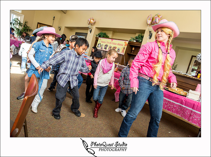 Lake Harveston Lakehouse Birthday Party by Temecula, Menifee, Murrieta Wedding Photographer - PhotoQuest Studio, Photography - kids dancing in cowboy style at birthday party