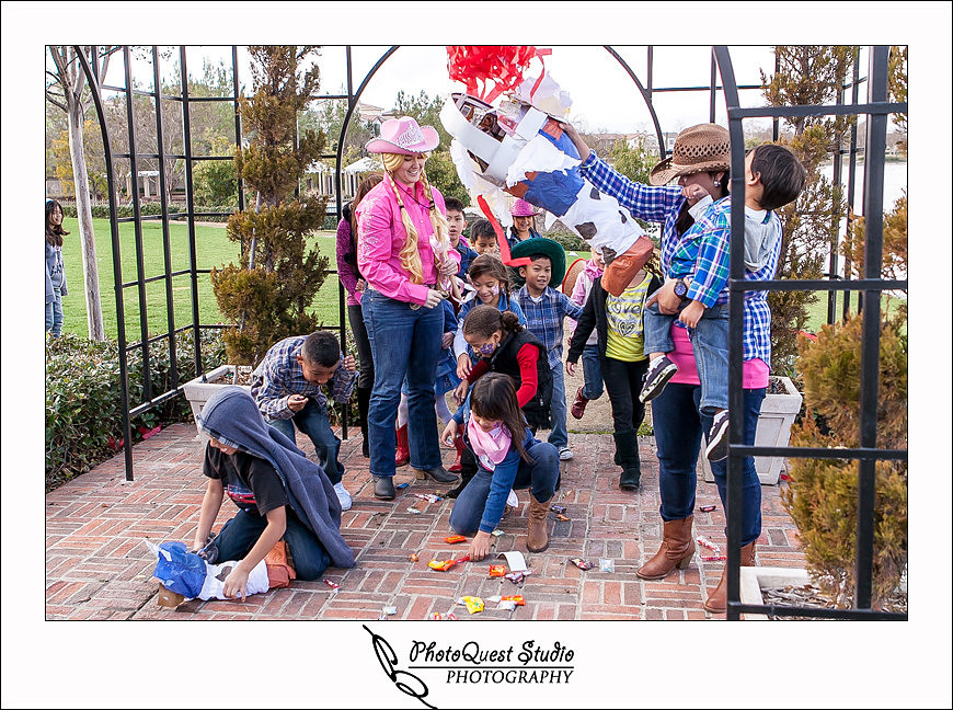 Lake Harveston Lakehouse Birthday Party by Temecula, Menifee, Murrieta Wedding Photographer - PhotoQuest Studio, Photography - kids picking up candies after the pinata broke