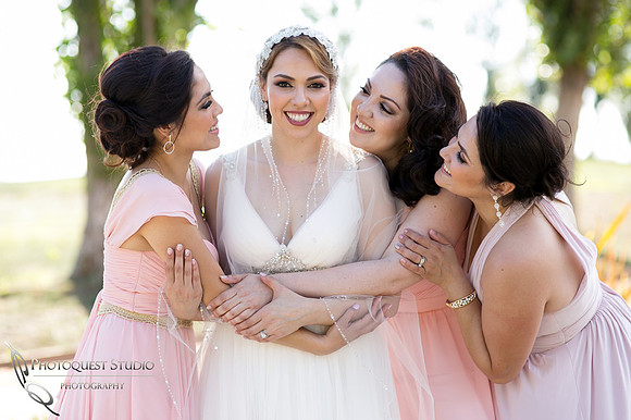 Bride and her sisters