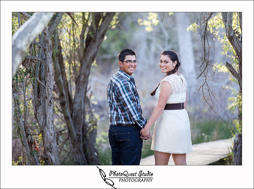 Romantic Temecula Old Town and Fallbrook Sunset Engagement Photo Session by Menifee, Temecula Wedding Photographer - Future Bride and Groom at the Park in Fallbrook