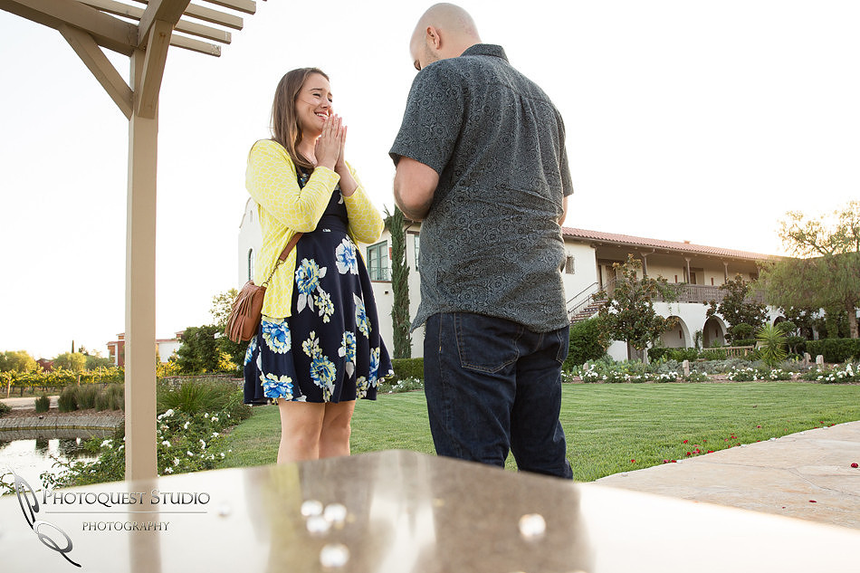 Surprise Proposal at Ponte Winery by Temecula Wedding Photographer