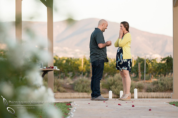 Surprise Proposal at Ponte Winery by Temecula Wedding Photographer