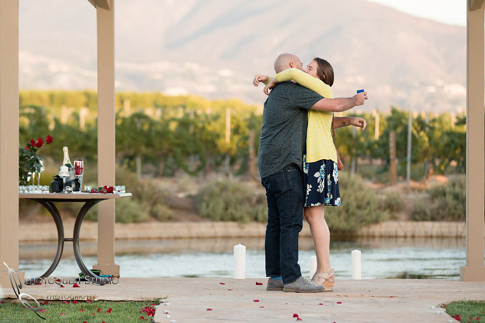 Surprise Proposal at Ponte Winery by Temecula Wedding Photographer