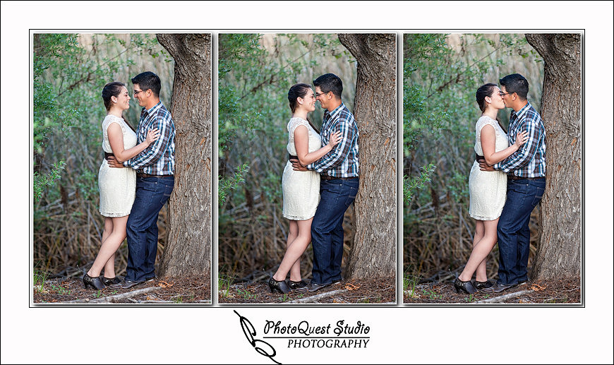 Romantic Temecula Old Town and Fallbrook Sunset Engagement Photo Session by Menifee, Temecula Wedding Photographer - Future Bride and Groom with nature