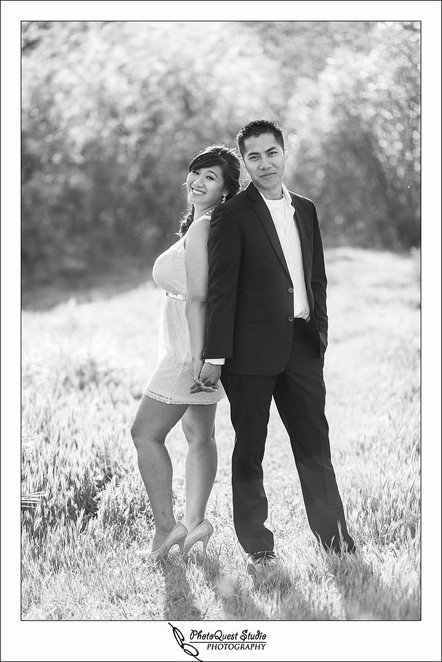 Romantic Temecula Old Town and Fallbrook Engagement Photo Session by Menifee, Temecula Wedding Photographer - Future Bride leaning on the future Groom