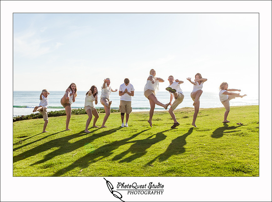Pacific Beach, San Diego Family Photo by Menifee, Murrieta, Temecula Wedding and Family Photographer - 9 Kungfu Fighters at Pacific beach, San diego
