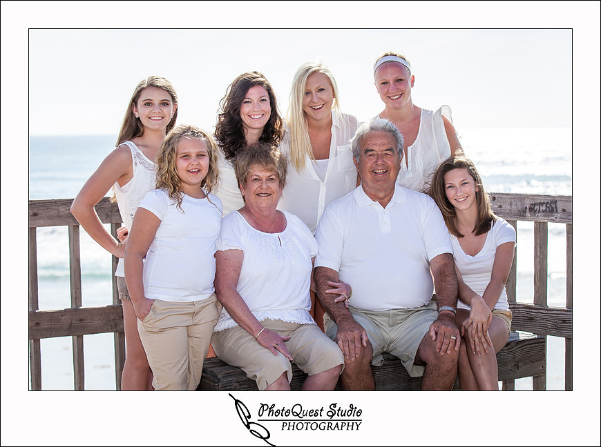 Pacific Beach, San Diego Family Photo by Menifee, Murrieta, Temecula Wedding and Family Photographer - Grandparents and Grand Daughters