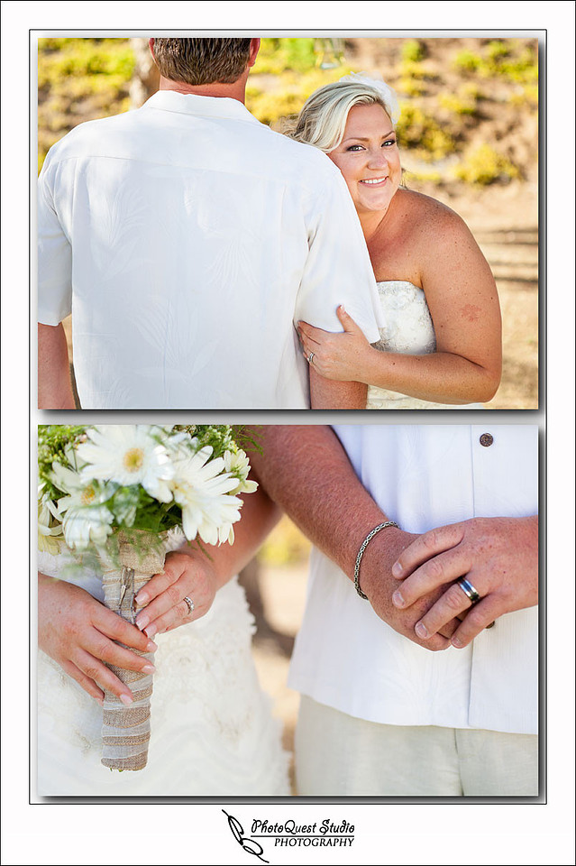 Cute Moment of the Bride at DIY Backyard wedding in Escondido, San Diego by Temecula Wedding Photographer of PhotoQuest Studio | Photography - Locate in Menifee and serving both N&S California