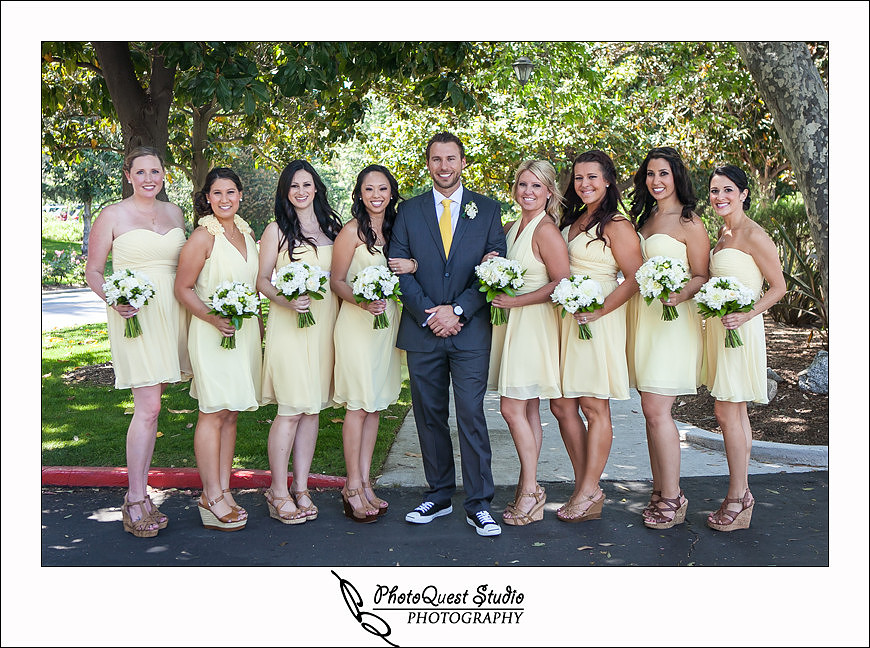 Temecula Creek Inn Wedding Photo by Temecula Wedding Photographers - the groom and the bridemaids