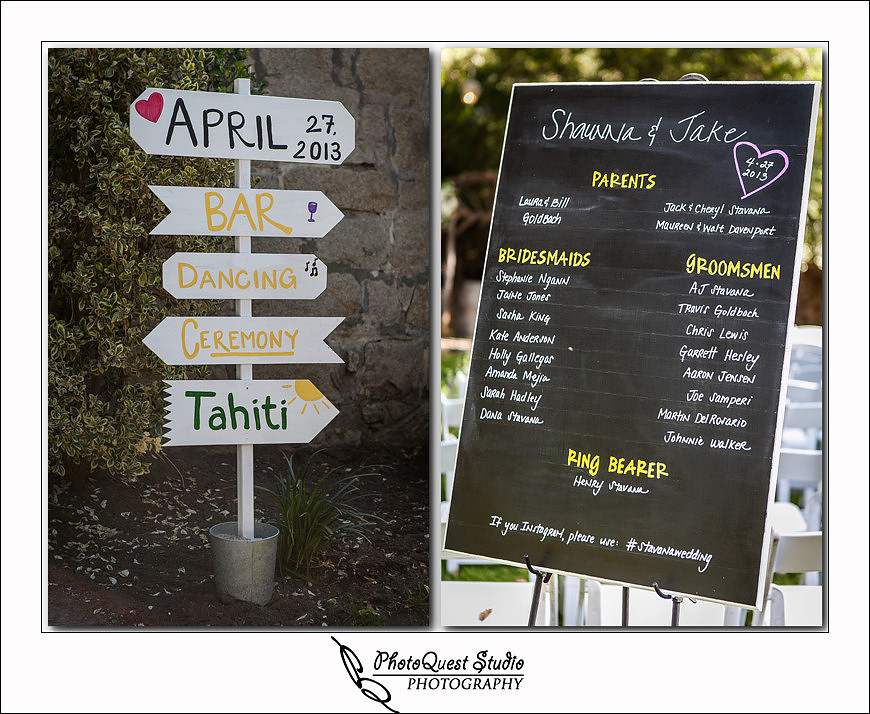 Temecula Creek Inn Wedding Photo by Temecula Wedding Photographers - the signs