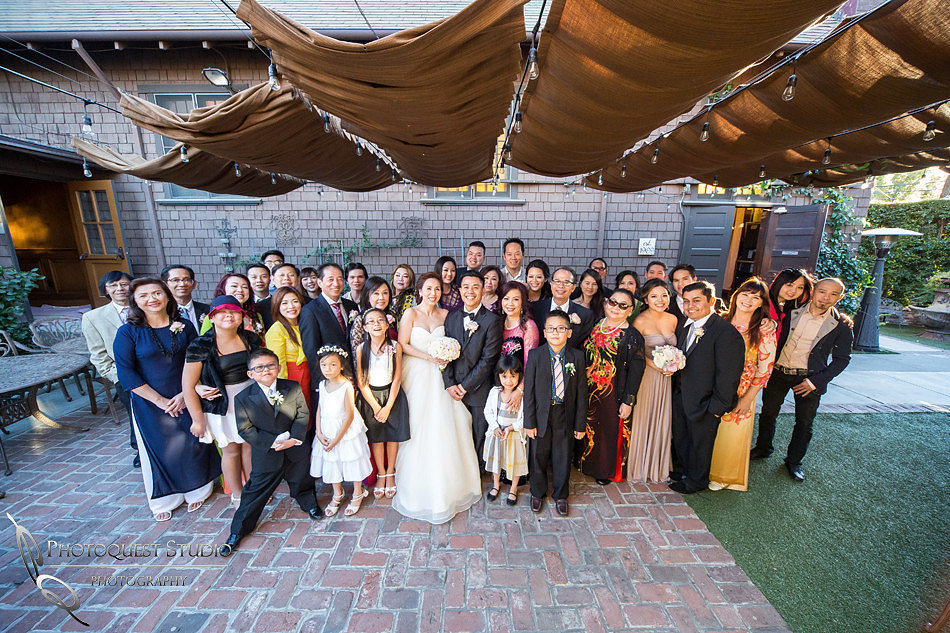 Both bride and groom family at Chapel of Orange
