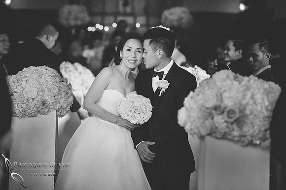 Beautiful Bride and handsome groom at Chapel of Orange wedding