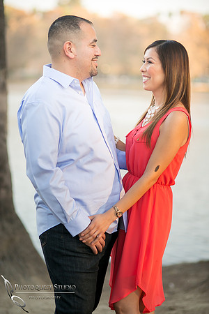 Engagement Photo at Mission Inn Hotel and Fairmount Park, Riverside - Monica & Hector