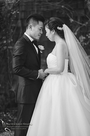 The bride and groom quiet moment at Chappel of Orange