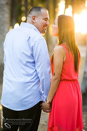 Engagement Photo at Mission Inn Hotel and Fairmount Park, Riverside - Monica & Hector