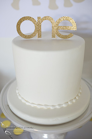 Baby Boy, Hunter's 1st Birthday Party White and Gold Theme