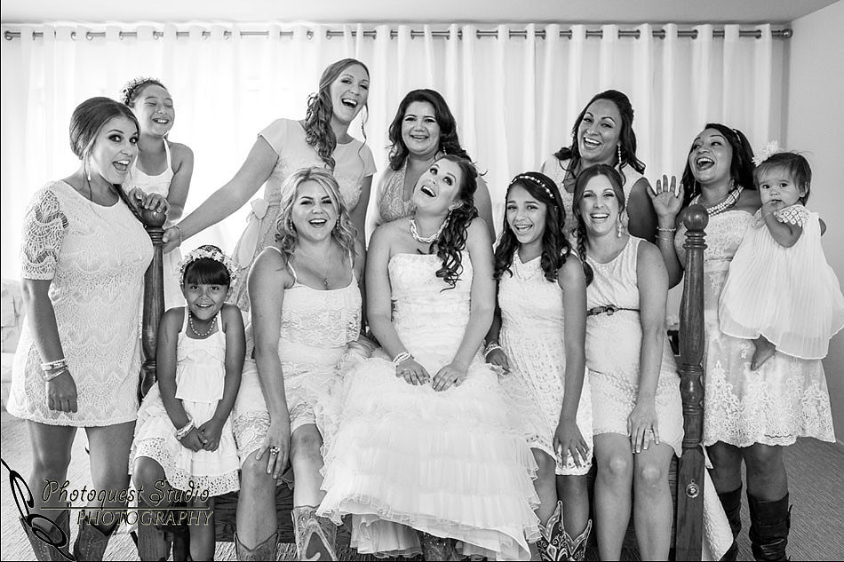 Rincon, Valley Center Wedding by Temecula Wedding Photographer of Photoquest Studio, Photography, bridal party and the bride having a good time