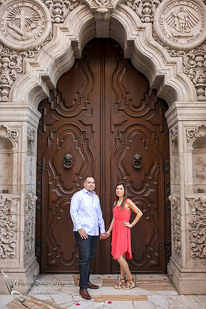 Engagement Photo at Mission Inn Hotel and Fairmount Park, Riverside - Monica & Hector