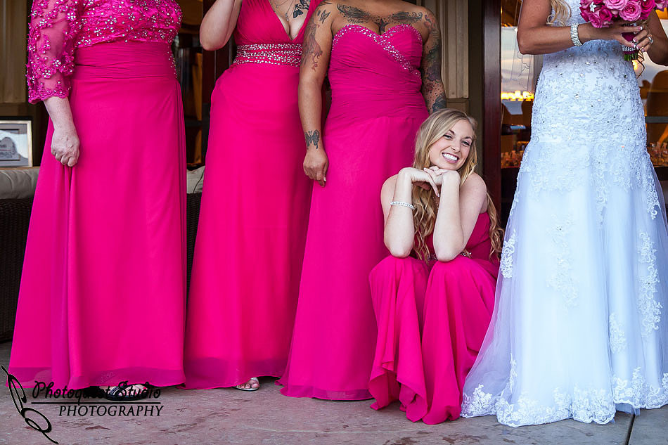 daughter of the bride being cute at Wiens family cellars temecula winery by temcula wedding photographer