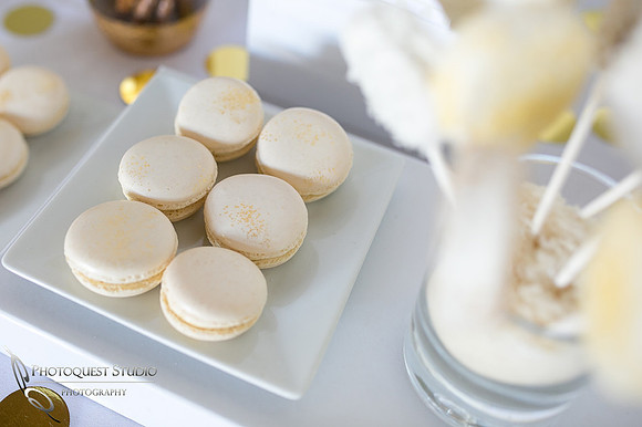 Baby Boy, Hunter's 1st Birthday Party White and Gold Theme