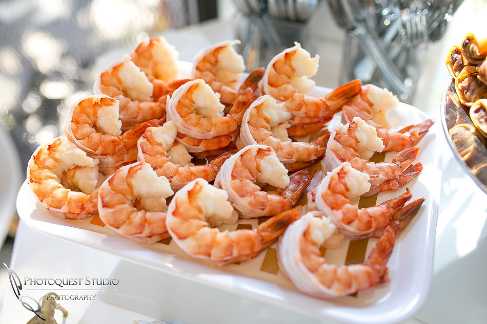 Got Shrims at Birthday Party White and Gold Theme