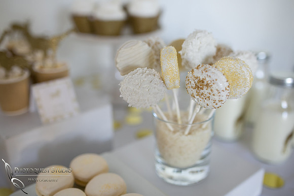 Baby Boy, Hunter's 1st Birthday Party White and Gold Theme