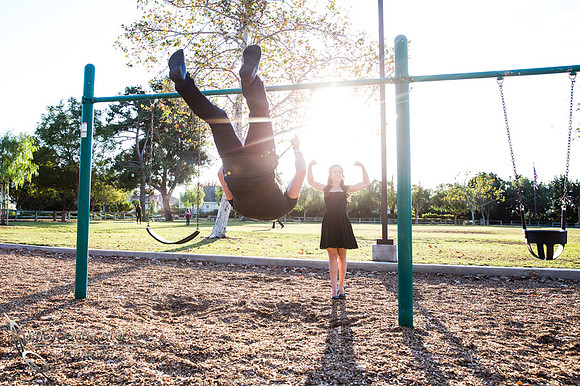 Outdoor Engagement Photo by Laguna Hill Wedding Photographer Vanessa and Art