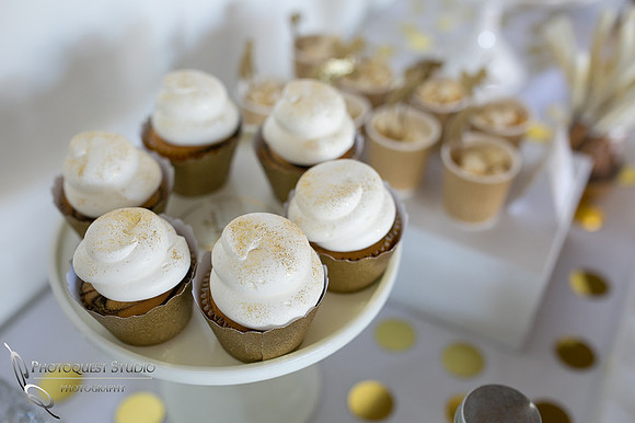 Baby Boy, Hunter's 1st Birthday Party White and Gold Theme